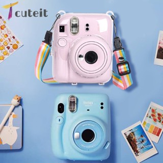 เคสกระเป๋าใส่กล้อง PC ประดับคริสตัล ขนาดเล็ก สําหรับกล้อง Instax Mini12