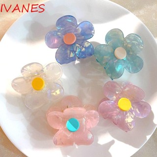 IVANES กิ๊บติดผม รูปกรดฉลาม เรขาคณิต ดอกไม้ แบบสร้างสรรค์ สไตล์ฝรั่งเศส สําหรับผู้หญิง