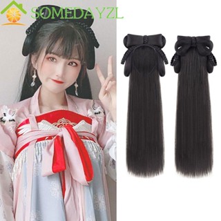 SOMEDAYZL Hanfu ที่คาดผม วิกผมนุ่ม สไตล์โบราณ วินเทจ แฟรี่ DIY สําหรับผู้หญิง