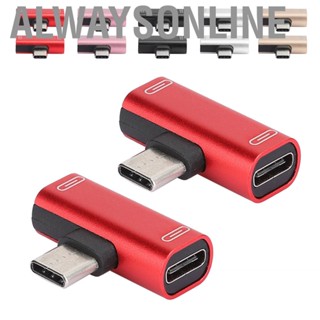 Alwaysonline 2PCS TypeC Converter Splitter Dual 2 In 1 To Headphone USB  NEW