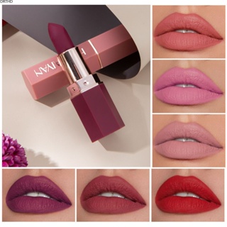 [พร้อมส่ง] Handaiyan Color Hexagonal Matte Non-stick Lipstick European And American Waterproof Moisturizing Lipstick Lip Glaze