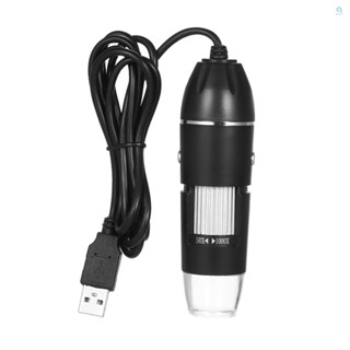 กล้องจุลทรรศน์ดิจิทัล USB และแว่นขยายตั้งโต๊ะ กล้อง 0.3MP ไฟ LED 8 ดวง 1000X พร้อมขาตั้ง สําหรับระบบ Windows Mac