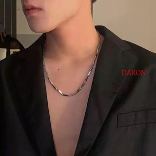 DARON เครื่องประดับ สร้อยคอโซ่ สเตนเลส ทรงเรขาคณิต สไตล์ฮิปฮอป ให้เป็นของขวัญได้ แฟชั่นสําหรับผู้ชาย และผู้หญิง