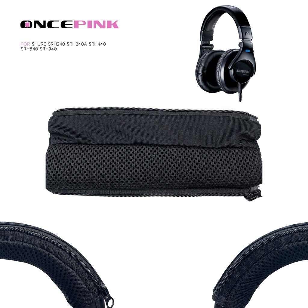 Universal Full ปิดหูฟังแถบคาดศีรษะซิปเบาะป้องกันสําหรับ Shure SRH240 SRH240A SRH440 SRH840 SRH940