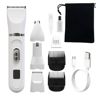 13pcs Electric Portable Rechargeable Cleaning Brush Noise Reduction Pet Clipper Set