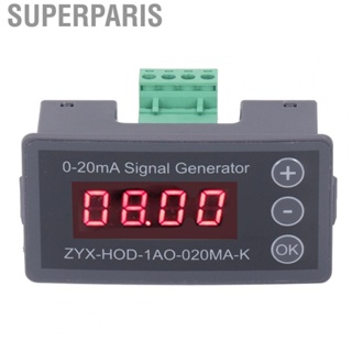 Superparis Current Signal Generator 0‑20mA 4 Digits Display Analog Simulator DCS Control 15‑28VDC Button