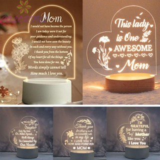 【COLORFUL】Night Light Birthday Customized Engraving For Mom For Sister From Daughter Son