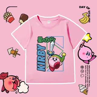 Kirby Kirbys Dream Land สำหรับแฟนเกม ผ้าฝ้ายแท้อนิเมะเสื้อยืด เสื้อยืดผู้หญิง