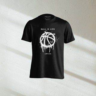 เสื้อยืด ลาย Ball Is Life Drifit Activewear สําหรับบาสเก็ตบอล ยิม วิ่ง เล่นกีฬา กลางแจ้ง