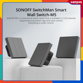 Sonoff Switchman สวิตช์ผนังอัจฉริยะพร้อมไฟ LED หรี่แสงได้ รองรับการควบคุม 2 ทาง ฟังก์ชั่นการตั้งค่ากำหนดการ แคนยอนควบคุมเสียงแบบแฮนด์ฟรี