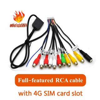 อะแดปเตอร์สายสัญญาณวิทยุสเตอริโอ RCA ซับวูฟเฟอร์ Aux-in 3.5 มม. ตัวเมีย 20Pins สําหรับรถยนต์