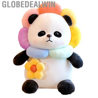 Globedealwin Panda Chair Cushion  Sunflower Lovely Odorless Comfortable Hand Feel  Toy for Bedroom