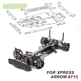 Nkodok โครงรถบังคับ คาร์บอนไฟเบอร์ สีเงิน สําหรับอัพเกรดรถบังคับ Xpress Arrow At1s 1:10
