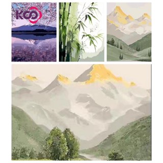 【KS】ภาพวาดปักเพชร รูปทิวทัศน์ดอกไม้ 5D ขนาด 30x40 ซม. 40x50 ซม. 50x60 ซม. สําหรับตกแต่งบ้าน ห้องนอน DIY