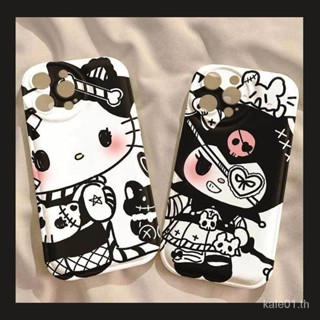 เคสป้องกันโทรศัพท์มือถือ แบบนิ่ม ลายการ์ตูนคิตตี้ สําหรับ iPhone 11 12 13Pro 14promax 6 7 8plus x