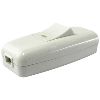 [ 1 ชิ้น ] ST-SW3084 สีขาว White สวิทช์กลางทาง เปิด/ปิด ON-OFF 10A 250V ต่อกลางสาย Inline Switch สวิทช์กระดก Rocker S...