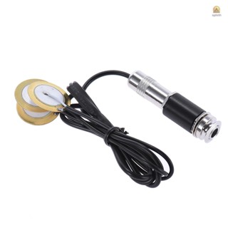 เครื่องดนตรีอะคูสติก 3 Transducers Piezo Pickup System 6.35 มม. แจ็ค สําหรับกีตาร์แมนโดลิน อูคูเลเล่