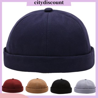 &lt;citydiscount&gt; หมวกบีนนี่ หมวกเต้นรํา ทรงกลม สีพื้น ปรับขนาดได้ ไม่มีขอบ ระบายอากาศ ตกแต่งฮิปฮอป สตรีทแดนเซอร์ กะโหลกศีรษะ สําหรับผู้หญิง ผู้ชาย