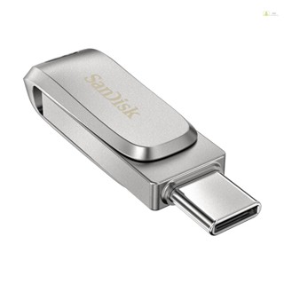 [พร้อมส่ง] Sandisk SDDDC4 แฟลชไดรฟ์ USB 3.1 Type-C 128GB OTG โลหะ หมุนได้ พอร์ตคู่ ความเร็วอ่าน 150MB/s