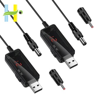 สายเคเบิลแปลงแรงดันไฟฟ้า DC 5V เป็น DC 9V 12V USB 2 ชิ้น พร้อมหม้อแปลงไฟฟ้า 1A