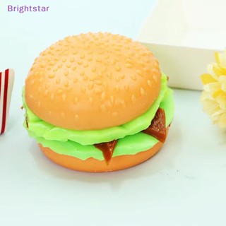 Brightstar ของเล่นบีบสกุชชี่ รูปแฮมเบอร์เกอร์ ไอออน 3D คลายเครียด ของขวัญ สําหรับผู้ใหญ่