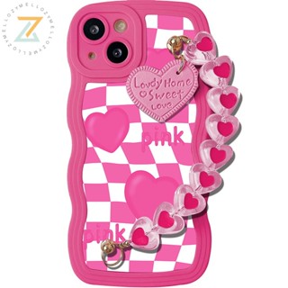 เคส VIVO V27 V27E V23 V23E Y02 Y35 Y56 Y22 Y22S Y12 Y12S Y20 Y21 Y33S T1X Y30 Y15 Y15S Y15A Y16 Y12A Y85 Y72 Y20S Y11 Y21A Y50 Y20A Y91C V15 V20 Pro เคสโทรศัพท์ซิลิโคนสร้อยข้อมือหัวใจสีแดง