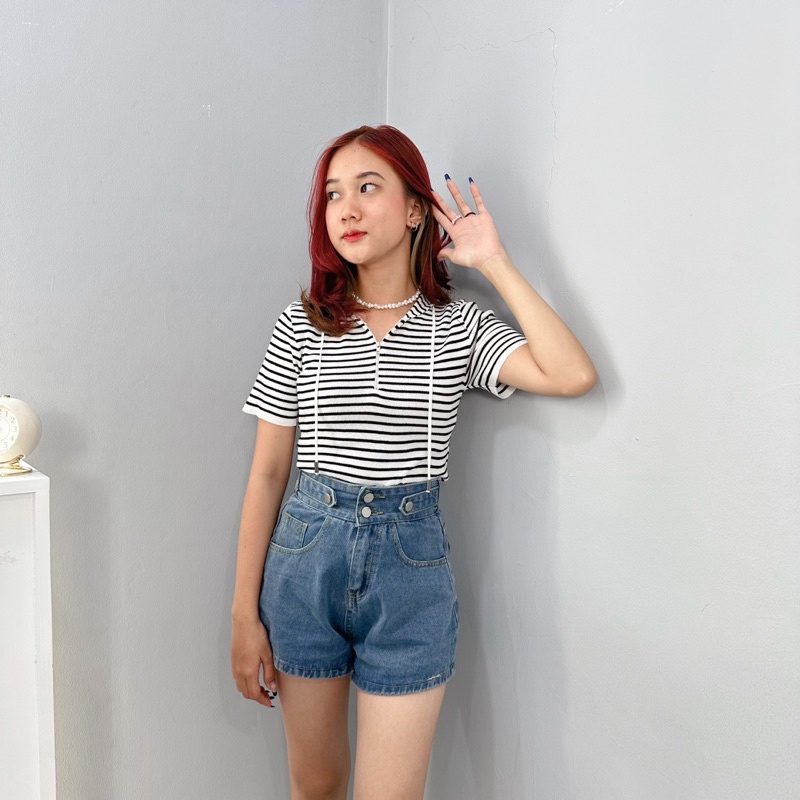 [LUXE.DLABEL] - F28 TOP [ เสื้อถักผู้หญิงเสื้อถักผู้หญิงเสื้อถักแขนยาวเสื้อยืดผู้หญิงเสื้อคล้องคอสตร