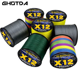 Ghotda สายเบ็ดตกปลา PE X12 100 เมตร 25-120LB สไตล์ญี่ปุ่น