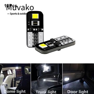 MUVAKO หลอดไฟด้านข้าง สีขาวบริสุทธิ์ T10 2835 2SMD 10 ชิ้น