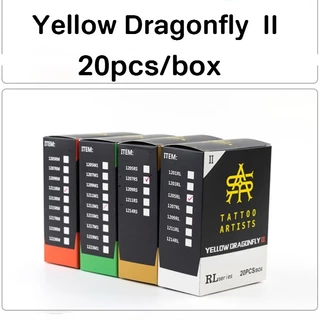 เครื่องมือสักลายแมลงปอสีเหลือง II 20 ชิ้น/กล่อง (ส่งภายใน 24 ชั่วโมงต่อวัน)