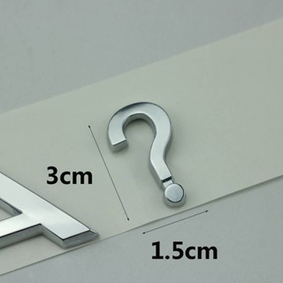 Mercedes-Benz BMW Audi Car Question Mark a? L Q? L S? Modified Rear Badge Symbol Letter Mark Decorative Sticker Vzv2