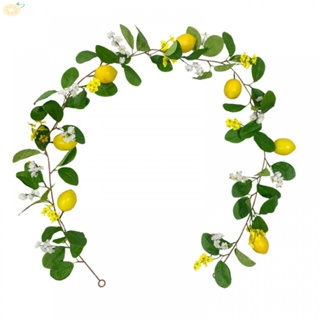 【VARSTR】Lemon Rattan Artificial Green Plant Decor Supplies Fake Plant Hanging Decor