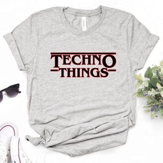 เสื้อยืด พิมพ์ลายอนิเมะ Techno สําหรับผู้หญิง