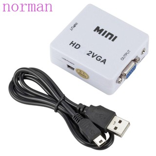 Norman อะแดปเตอร์แปลง HDMI เป็น VGA พร้อมเสียง ปลั๊กแอนด์เพลย์ จอแสดงผล LED ใช้พลังงานต่ํา DC 5V สําหรับ XBOX360 บลูเรย์ DVD กล่อง HD โปรเจคเตอร์ CRT