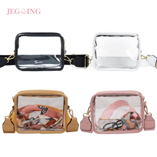 [Jegos.Th] กระเป๋าสะพายไหล่ กระเป๋าถือ มีซิป สีใส สําหรับใส่โทรศัพท์