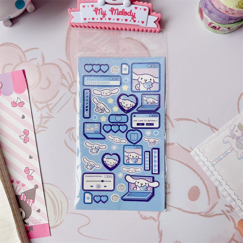 SANRIO สติกเกอร์ ลายการ์ตูนสุนัขแมนดารินน่ารัก สําหรับตกแต่งสมุดทํามือ Diy - รูปที่ 6