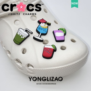 Jibbitz crocs charms หัวเข็มขัดรองเท้า อุปกรณ์เสริมรองเท้า ฤดูร้อน เครื่องดื่ม ซีรีส์ DIY สนุก ตกแต่งหัวเข็มขัด