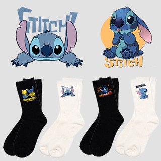 ถุงน่อง ข้อกลาง ลาย Stitch น่ารัก ให้ความอบอุ่น แฟชั่นสําหรับผู้ชาย และผู้หญิง และนักเรียน