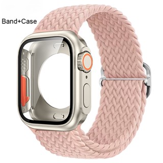 สายนาฬิกาข้อมือไนล่อนถัก ยืดหยุ่น สําหรับ Apple Watch 8 7 6 SE 5 4 45 มม. 44 มม. อัพเกรด 49 มม.