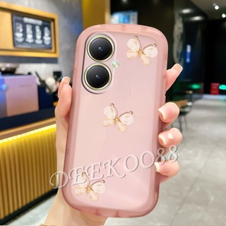 เคสโทรศัพท์มือถือนิ่ม กันตก ลายผีเสื้อน่ารัก 3D สําหรับ VIVO Y27 Y78 Y02T 4G 5G VIVOY27 VIVOY78 VIVOY02T 2023