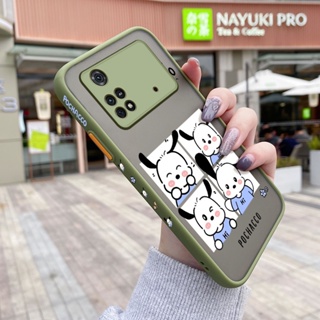 เคสซิลิโคนใส ขอบสี่เหลี่ยม กันกระแทก ลายการ์ตูน Pochacco น่ารัก สําหรับ Xiaomi Poco X4 Pro 5G Poco M4 Pro Poco C40