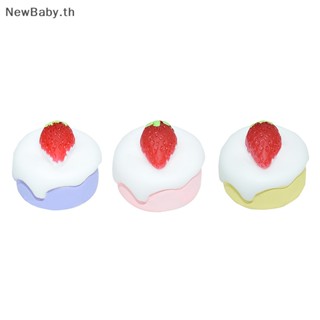 Newbaby สติกเกอร์เรซิ่น รูปสตรอเบอร์รี่ 3D ขนาดเล็ก สําหรับตกแต่งบ้านตุ๊กตา ตู้เย็น DIY 5 ชิ้น