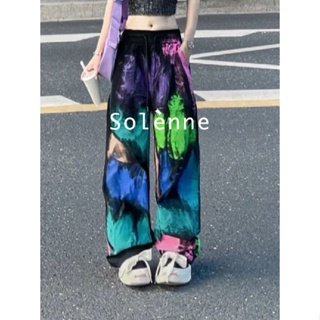 Solenne  กางเกงขายาว กางเกงยีสน์ผู้หญิง ทรงหลวม ๆ ตรง Retro Hip Hop Pants 2023 NEW Style ทันสมัย สบาย fashion สไตล์เกาหลี A23L0QH 36Z230909