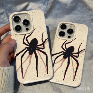 เคสป้องกันโทรศัพท์มือถือ แบบนิ่ม ลายแมงมุม สําหรับ iPhone 13 14promax 11 12 7 8p xr