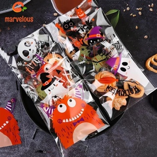 [Halloween Decor] ถุงพลาสติกใส สําหรับใส่ขนม คุกกี้ บิสกิต ขนมขบเคี้ยว ฮาโลวีน ปาร์ตี้ 100 ชิ้น