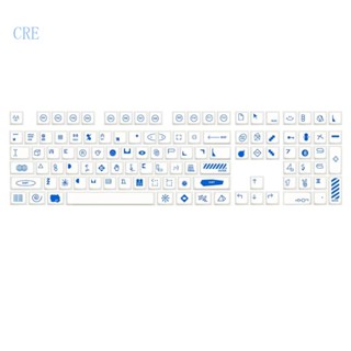 Cre ปุ่มกดคีย์บอร์ด 108 PBT XDA สีฟ้า