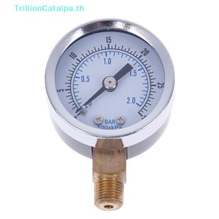 Trillioncatalpa เครื่องวัดความดันอากาศ 1/8 นิ้ว npt 0-30 psi ด้านข้าง และล่าง 1.5 นิ้ว TH