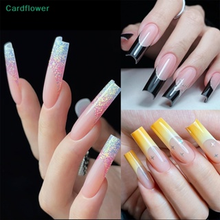 &lt;Cardflower&gt; แม่พิมพ์ต่อเล็บปลอม แบบเต็มรูปแบบ เนื้อแมตต์ สําหรับต่อเล็บเจล