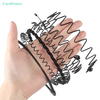 &lt;Cardflower&gt; ที่คาดผมโลหะ กันลื่น ทนทาน สีดํา เหมาะกับของขวัญ สไตล์สปอร์ต สําหรับผู้ชาย และผู้หญิง และผู้ใหญ่ 6 ชิ้น