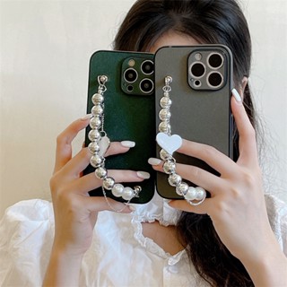 เคสโทรศัพท์มือถือแข็ง ขอบตรง ประดับลูกปัดเงิน สําหรับ Huawei Nova 7 Nova 7SE Nova 8 Nova 9 Pro Nova 9SE Nova 10 Pro Nova 11 Pro Honor 50 Pro 50 SE